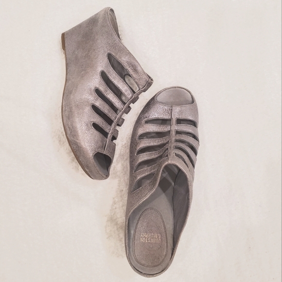 JOHNSTON & MURPHY wedge sandal heels - Picture 1 of 5